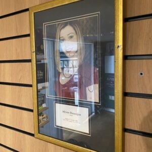 FRAMED SIGNED PHOTOGRAPH ALYSON HANNIGAN