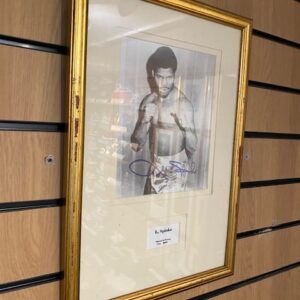 FRAMED SIGNED PHOTOGRAPH LEON SPINKS