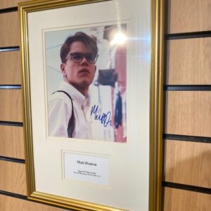 FRAMED SIGNED PHOTOGRAPH MATT DAMON (OF)