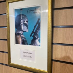 FRAMED SIGNED PHOTOGRAPH THE LATE JEREMY BULLOCH BOBA FETT FAME