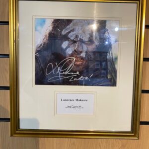 FRAMED SIGNED PHOTOGRAPH LAWRENCE MAKOARE