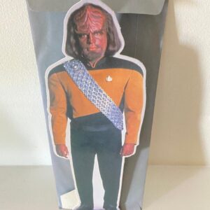 STAR TREK NEXT GENERATION SMALL CARD ENVELOPE SIZE WORF OUTLINE (C19)
