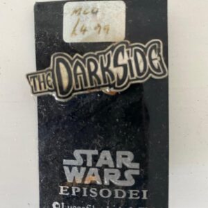 STAR WARS THE DARKSIDE TEXT PIN BADGE ON CARD (C14)