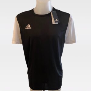 ADIDAS MENS CREW NECK AEROREADY BLACK/WHITE T SHIRT