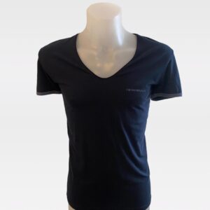ARMANI  ROUNDISH V NECK  NAVY BLUE COLOUR T SHIRT SIZE L