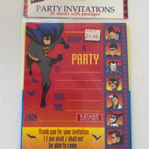 BATMAN PARTY INVITES IN SEALED PACKET (C16)