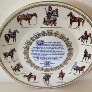 AYNSLEY FINE BONE CHINA "THE HORSE PLATE" NO BOX (C21)