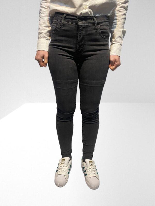 LEVIS 720 WASHED BLACK STRETCH SKINNY JEANS (C3) (H26) - Image 2