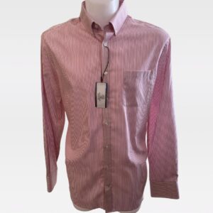 M&S PINK STRIPE TAILORED SHIRT SIZE XL