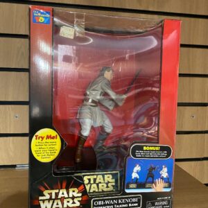 STAR WARS INTERACTIVE TALIKING BANK OBI WAN KENOBI (BOX NOT MINT) (BATTERIES WILL PROBABLY BE FLAT) (C20)