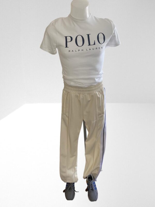 PALM ANGELS MENS CLASSIC WHITE LOGO PRINT TRACKPANT (HM)