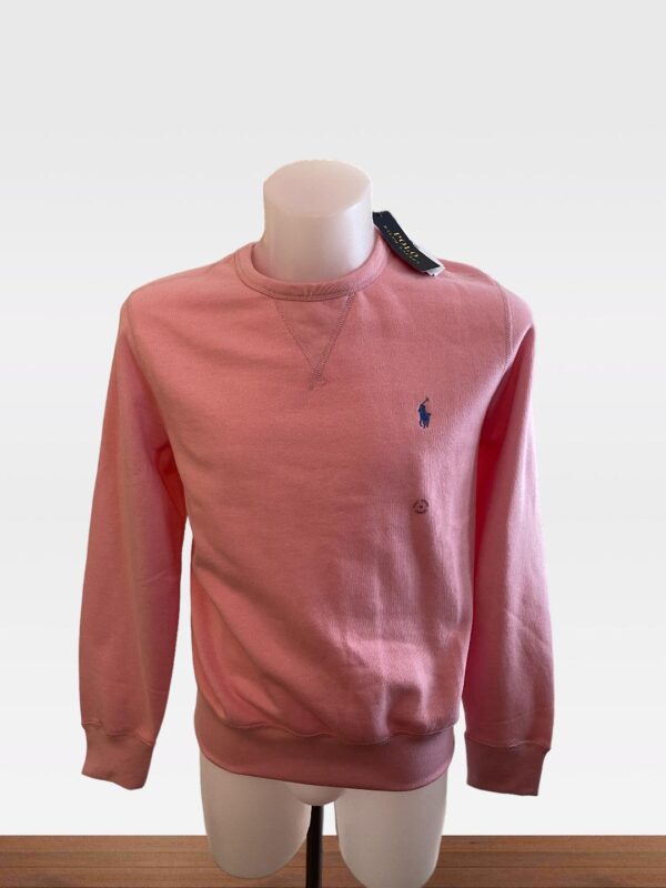 POLO RALPH LAUREN PINK COTTON BLEND MEDIUM SWEATSHIRT