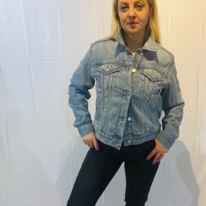 LAUREN RALPH LAUREN WOMENS DENIM JACKET BLUE WASH (H8) (C45) (BB56)