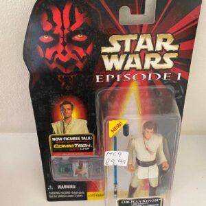 STAR WARS EP1 COMMTECH CHIP OBI WAN KENOBI FIGURE IN SEALED CARD (C36)