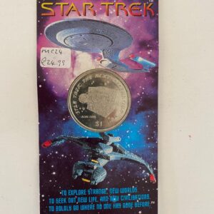 STAR TREK NEXT GENERATION BORG CUBE COIN ON CARD