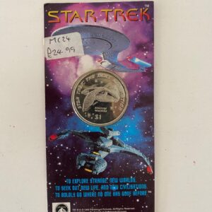 STAR TREK NEXT GENERATION ROMULAN WARBIRD COIN ON CARD