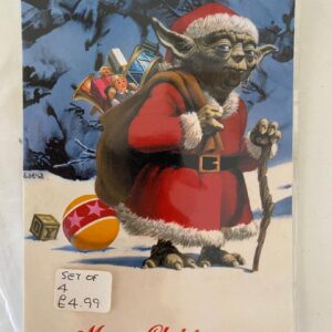STAR WARS SET OF 4 TYPE CHRISTMAS CARDS WITHOUT ENVELOPES (C18) (C31)