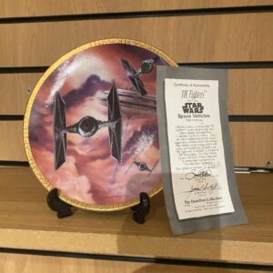 STAR WARS TIE FIGHTER LIMITED EDITION HAMILTON PLATE WITH CERTIFICATE (OF)