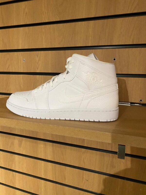 JORDANS 1 MID "TRIPLE WHITE" BOXED