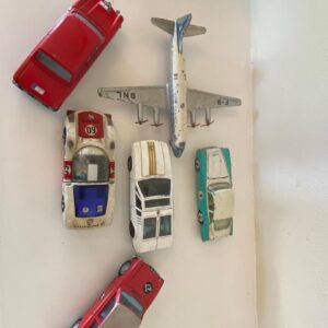 SIX VARIOUS DIECAST MODELS ALL PLAYED WITH NOT MINT NO BOXES (C16)