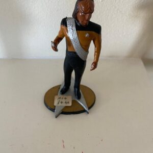 STAR TREK WORF FIGURE ON STAND (C20)