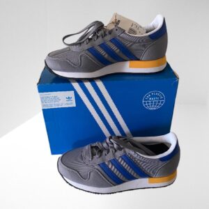 ADIDAS ORIGINALS WOMEN USA 84 FAUX LEATHER SUEDE AND SHELL GREY SNEAKERS