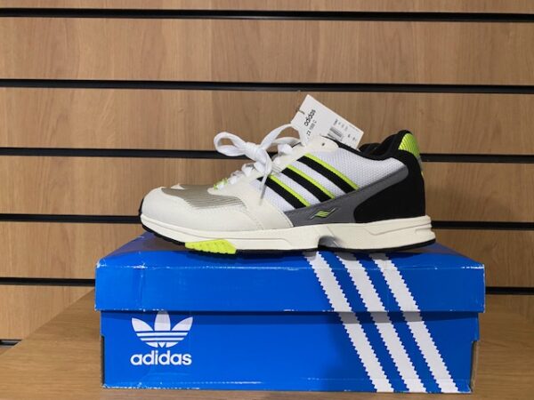 ADIDAS ORIGINALS WOMEN ZX 1000 FAUX SUEDE TRIMMED MESH OFF WHITE SNEAKERS - Image 2