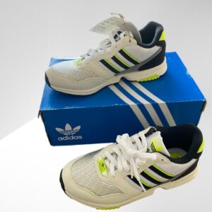 ADIDAS ORIGINALS WOMEN ZX 1000 FAUX SUEDE TRIMMED MESH OFF WHITE SNEAKERS