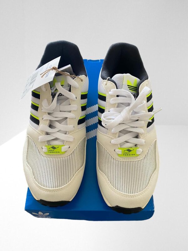 ADIDAS ORIGINALS WOMEN ZX 1000 FAUX SUEDE TRIMMED MESH OFF WHITE SNEAKERS - Image 10