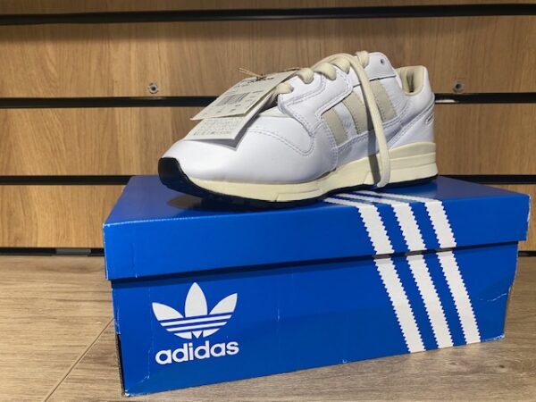 ADIDAS ORIGINALS WOMEN ZX 1000 FAUX SUEDE TRIMMED MESH OFF WHITE SNEAKERS - Image 7