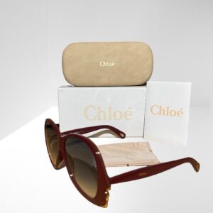 CHLOE WOMEN BORDEAUX SUNGLASSES 59mm CASE & CLOTH (C2)