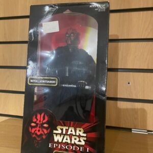 STAR WARS EP 1 DARTH MAUL TALL FIGURE WITH LIGHT SABRE (BOX NOT MINT) (CB2)