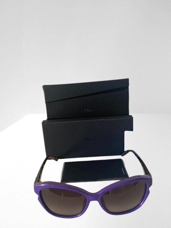 DIOR WOMEN PURPLE SUNGLASSES 58mm WITH CASE & CLOTH (C1) - Image 6