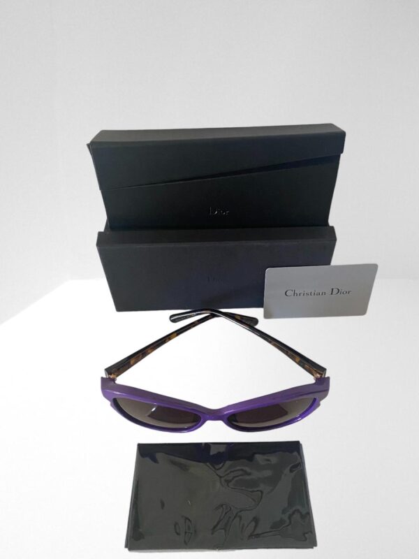 DIOR WOMEN PURPLE SUNGLASSES 58mm WITH CASE & CLOTH (C1) - Image 5