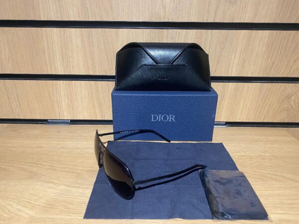 DIOR MENS BLACK SUNGLASSES 62mm WITH BLACK CASE AND CLOTH (C2) - Image 2