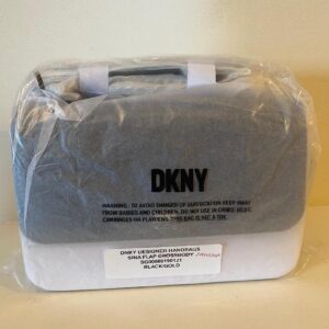 DKNY WOMEN BLACK SINA FLAP SHOULDER BAG (BB19)
