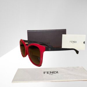 FENDI WOMENS FUCHSIA SUNGLASSES 56mm BLACK CASE & CLOTH (C2)