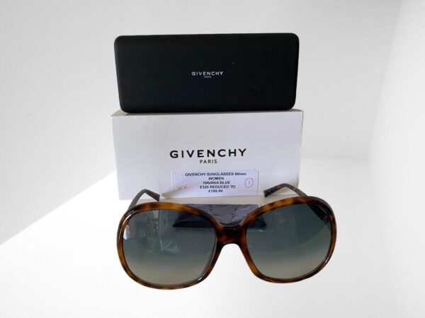 GIVENCHY WOMEN HAVANA/BLUE SUNGLASSES 60mm WITH CASE AND CLOTH (C1) - Image 7