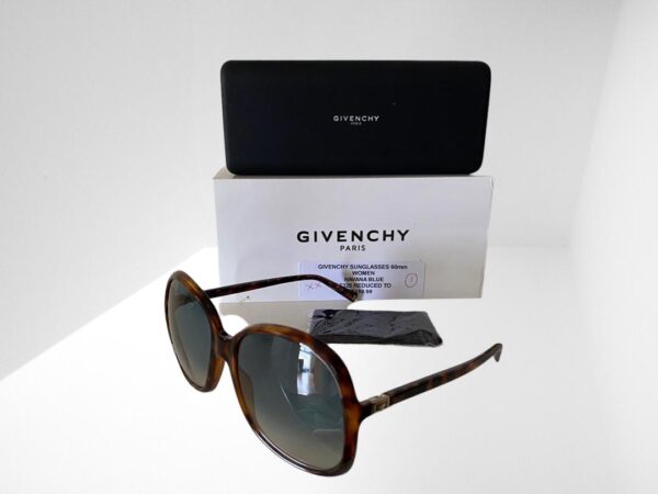 GIVENCHY WOMEN HAVANA/BLUE SUNGLASSES 60mm WITH CASE AND CLOTH (C1)