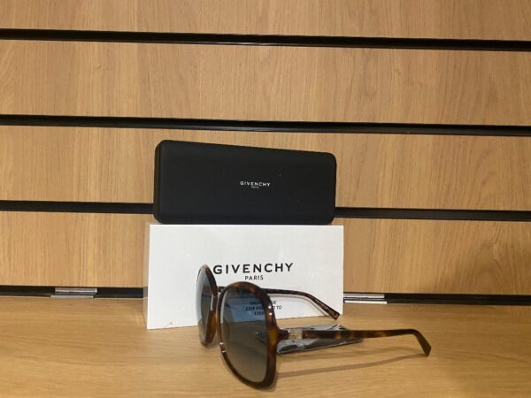 GIVENCHY WOMEN HAVANA/BLUE SUNGLASSES 60mm WITH CASE AND CLOTH (C1) - Image 4