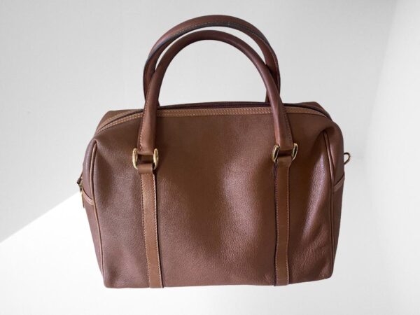 GUCCI PRE LOVED NUDE BROWN HANDBAG WITH LEATHER STRAPS TO ATTACH (BB19)