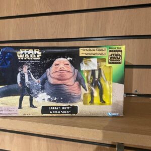 STAR WARS JABBA THE HUT AND HAN SOLO FIGURE (BOX NOT MINT) (C50)