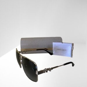 JIMMY CHOO ANTIQUE GOLD SUNGLASSES 61mm CASE & CLOTH (C2)