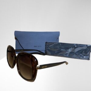 JIMMY CHOO WOMEN BROWN SUNGLASSES 56mm CASE & CLOTH (C2)