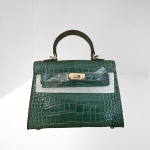 LILY & BEAN HETTIE CROC STYLE MINI BAG IN EMERALD GREEN (BB21) (BB62)