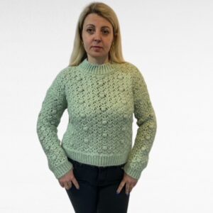 MANGO GREEN OPENWORK KNIT JUMPER (HS)