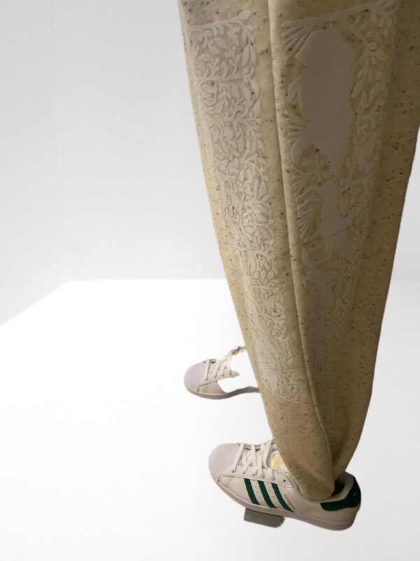 MCQ ALEXANDER McQUEEN COTTON BLEND IVORY FLEECE TRACKPANTS (HM) - Image 5