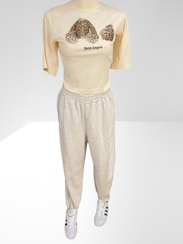 MCQ ALEXANDER McQUEEN COTTON BLEND IVORY FLEECE TRACKPANTS (HM)
