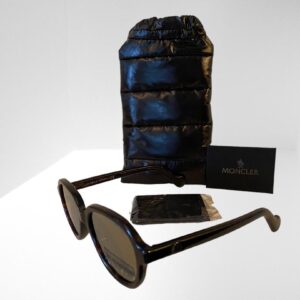 MONCLER DARK HAVANA SUNGLASSES 52MM POUCH CASE & CLOTH (C2)