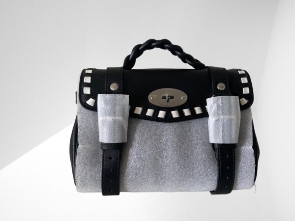 MULBERRY MINI ALEXA BLACK & WHITE WHIP STITCH DISCONTINUED (C35) - Image 3